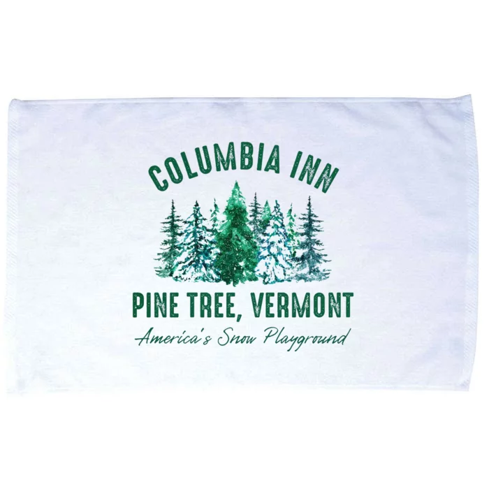 Columbia Inn Pine Tree Vermont Christmas Microfiber Hand Towel