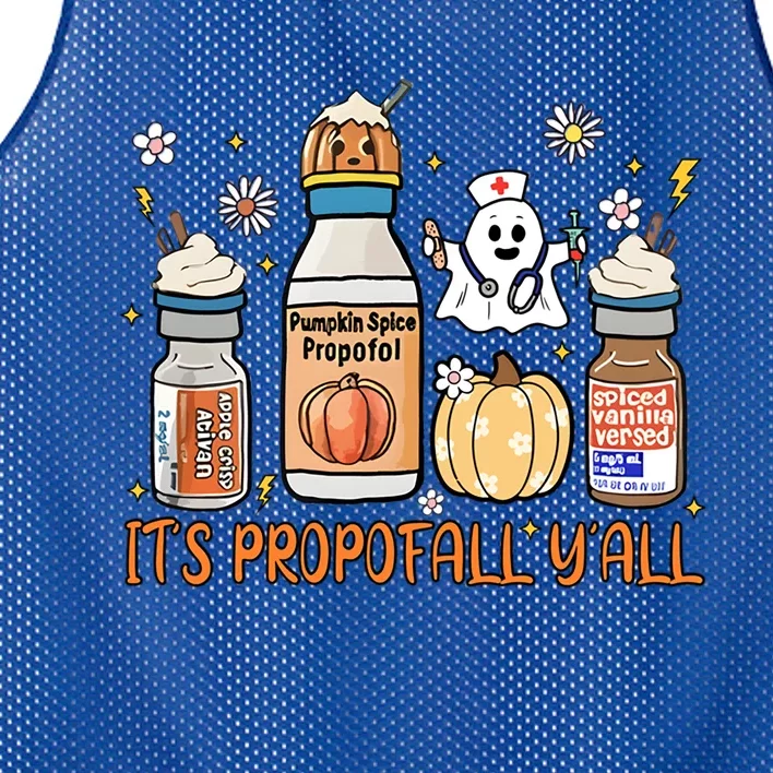 Cute Its Propofall Yall Halloween Fall Autumn Nurse Day Gift Mesh Reversible Basketball Jersey Tank