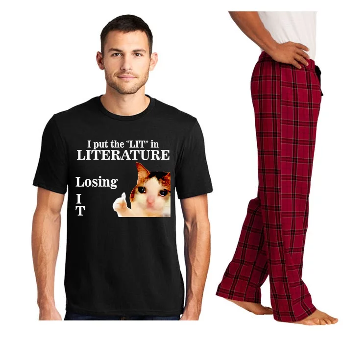 Cat I Put The Lit In Literature Losing It Pajama Set