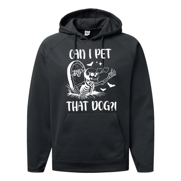 Can I Pet That Dog Halloween Performance Fleece Hoodie