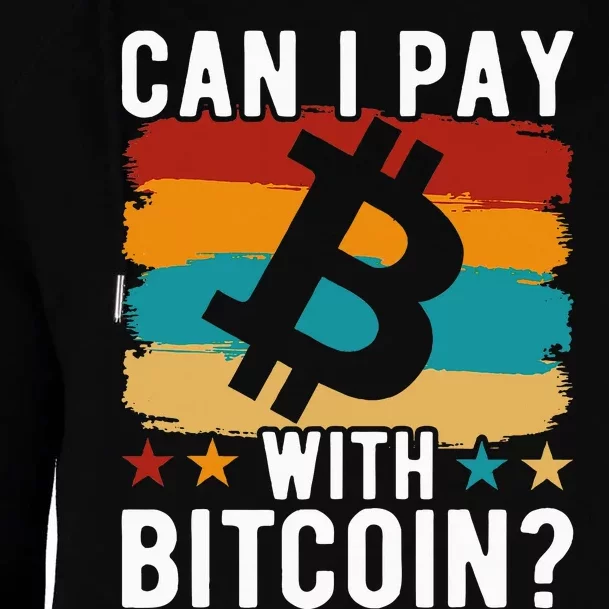 Can I Pay With Bitcoin Womens Funnel Neck Pullover Hood