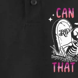 Can I Pet That Dog Skeleton Halloween Dry Zone Grid Performance Polo