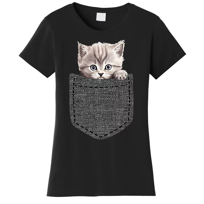 Cat In Pocket Women's T-Shirt