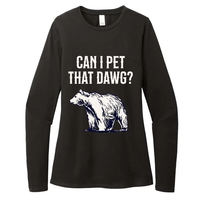 Can I Pet That Dawg Bear Meme Southern Accent Womens CVC Long Sleeve Shirt