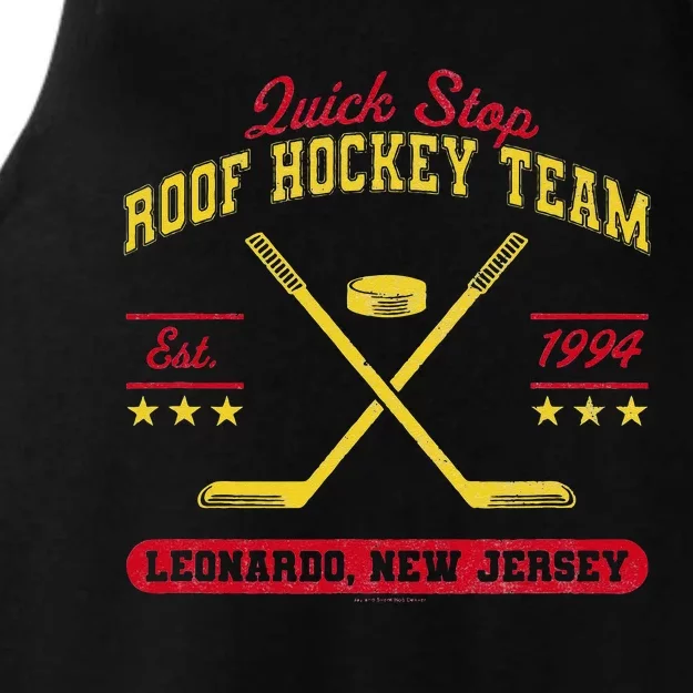 Clerks III Quick Stop Roof Hockey Team Est. 1994 Logo Ladies Tri-Blend Wicking Tank