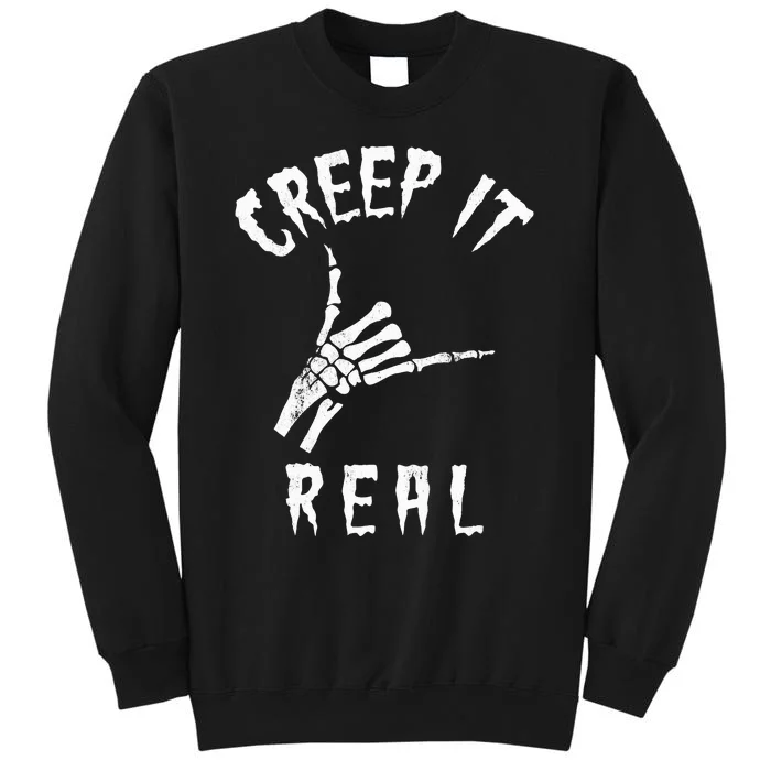 Creep It Real Skeleton Hand Shaka Sweatshirt