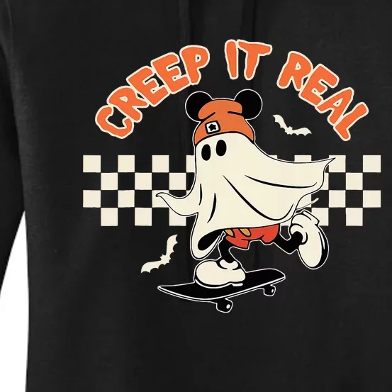 Creep It Real Spooky Ghost Mouse Women's Pullover Hoodie