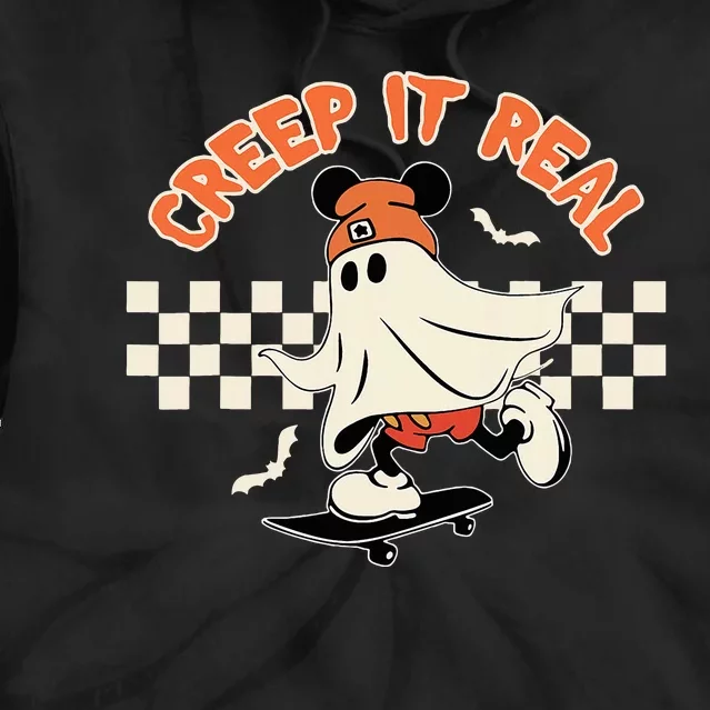 Creep It Real Spooky Ghost Mouse Tie Dye Hoodie