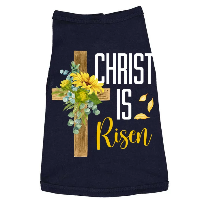 Christ Is Risen Sunflower Cross Easter Doggie Tank