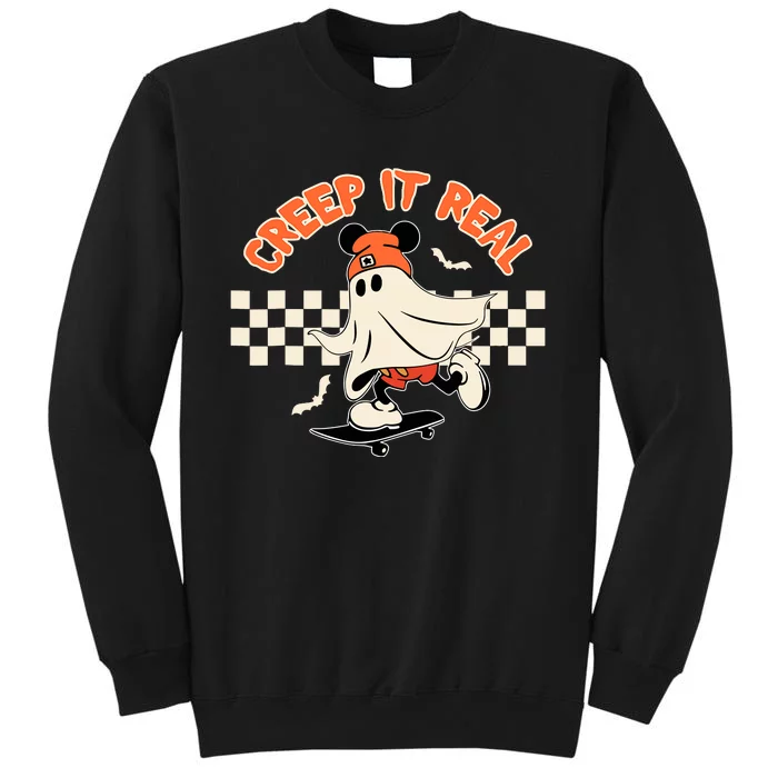 Creep It Real Spooky Ghost Mouse Halloween Tall Sweatshirt