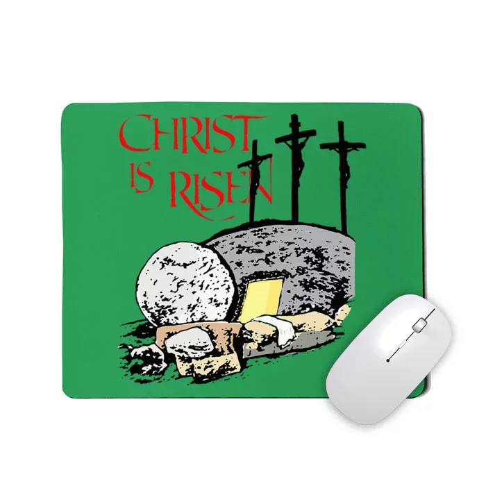 Christ Is Risen Empty Tomb Cross Jesus Risen Easter Mousepad