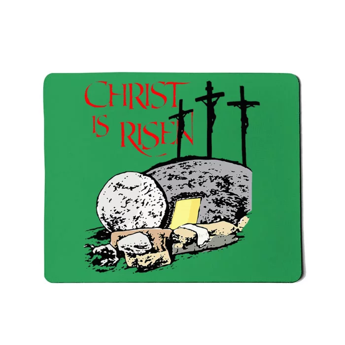 Christ Is Risen Empty Tomb Cross Jesus Risen Easter Mousepad