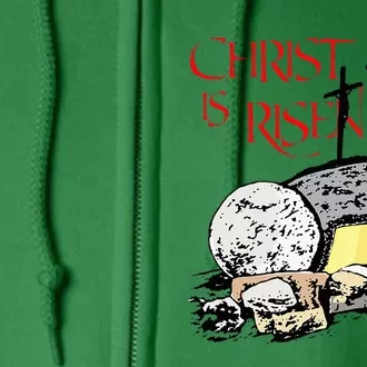 Christ Is Risen Empty Tomb Cross Jesus Risen Easter Full Zip Hoodie