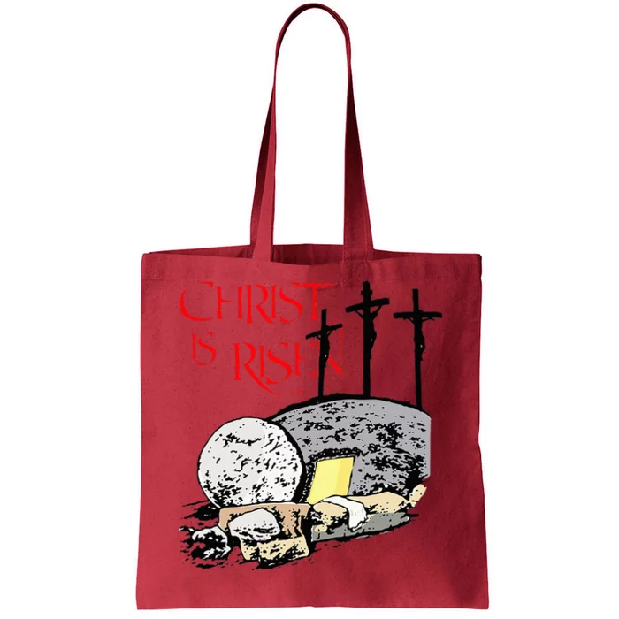 Christ Is Risen Empty Tomb Cross Jesus Risen Easter Tote Bag