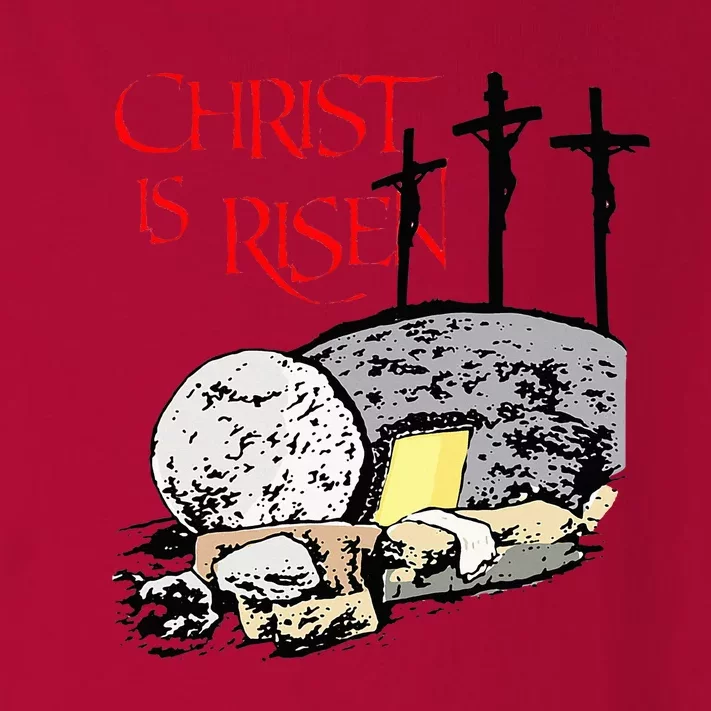 Christ Is Risen Empty Tomb Cross Jesus Risen Easter Toddler Long Sleeve Shirt