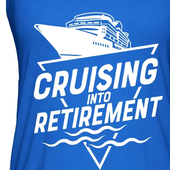 Cruising Into Retiret Cruise Funny Gift Ladies Essential Flowy Tank