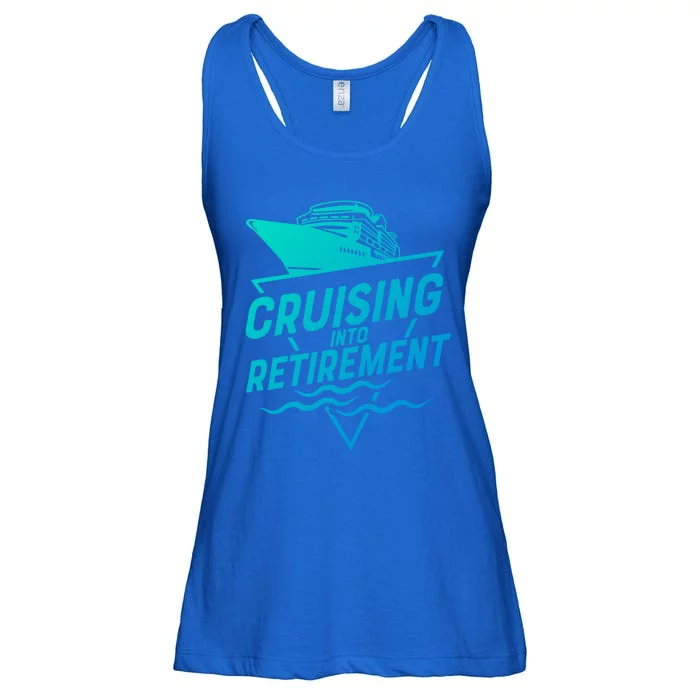 Cruising Into Retiret Cruise Funny Gift Ladies Essential Flowy Tank