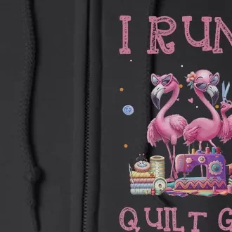 Cool I Run A Quilt Gang Quilting Art For Quilter Sewer Full Zip Hoodie