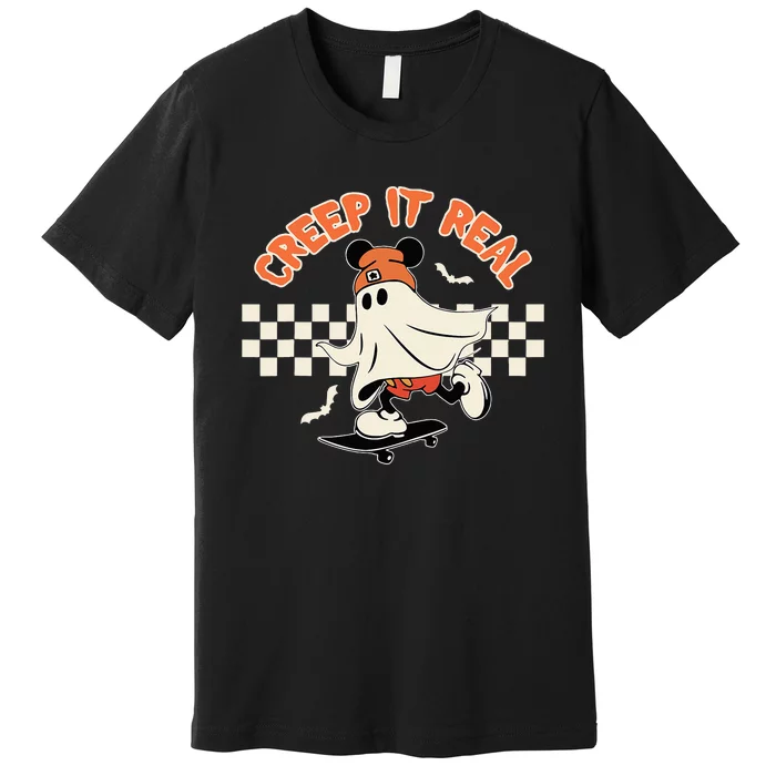 Creep It Real Spooky Ghost Mouse Halloween Premium T-Shirt