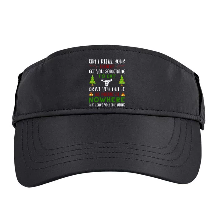 Can I Refill Your Eggnog Funny Christmas Movie Quote Adult Drive Performance Visor