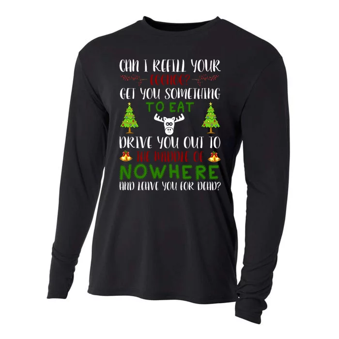 Can I Refill Your Eggnog Funny Christmas Movie Quote Cooling Performance Long Sleeve Crew