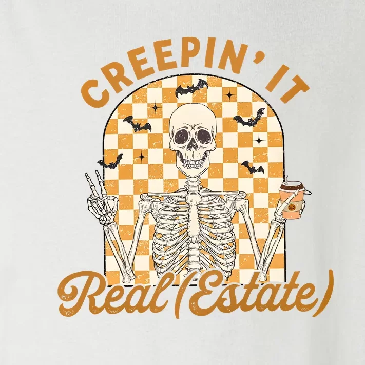 Creepin It Real Estate Gift For Real Estate Agent Halloween Toddler Long Sleeve Shirt