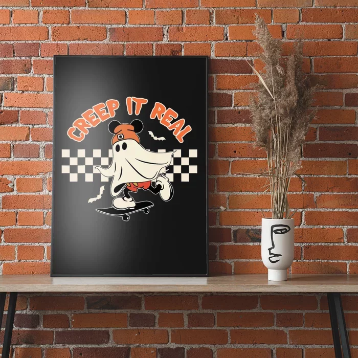 Creep It Real Spooky Ghost Mouse Poster