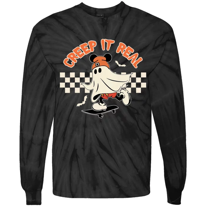 Creep It Real Spooky Ghost Mouse Tie-Dye Long Sleeve Shirt