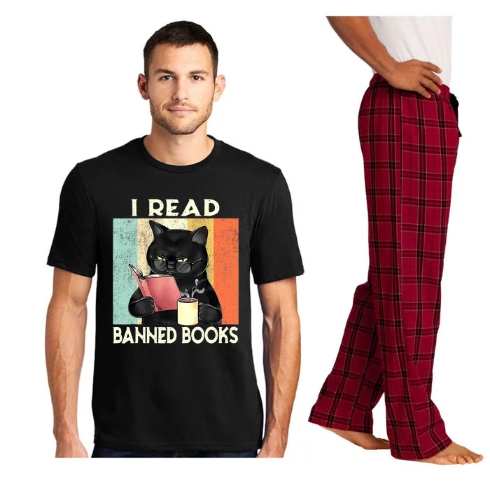 Cat I Read Banned Books Funny Bookworms Reading Book Pajama Set