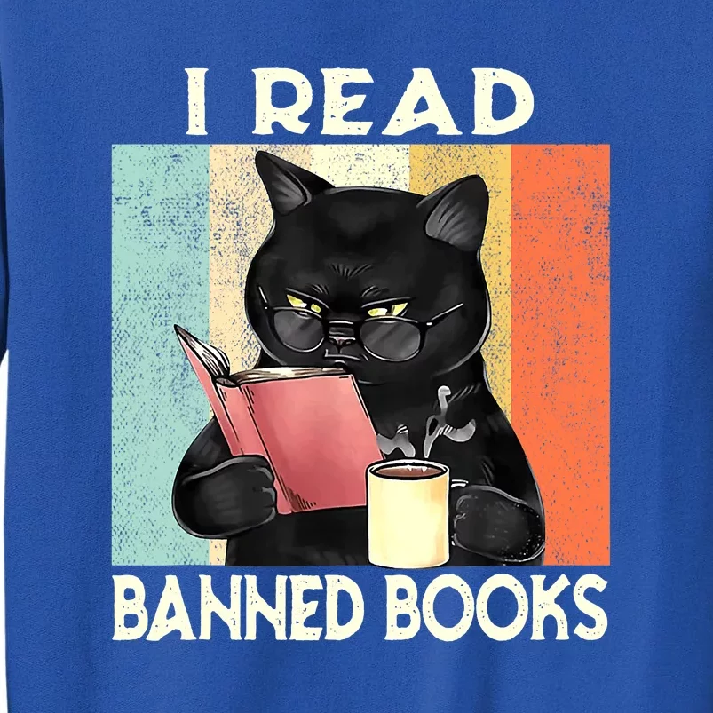 Cat I Read Banned Books Funny Bookworms Reading Book Sweatshirt