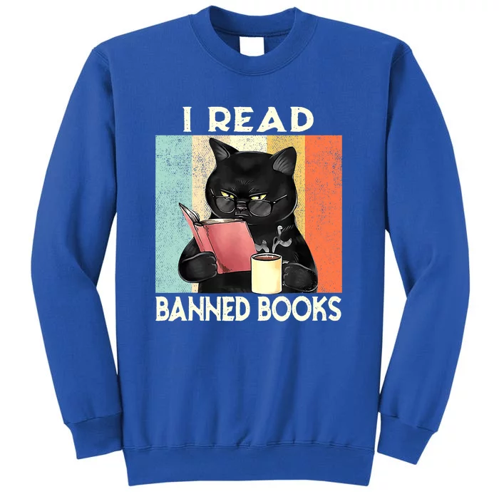 Cat I Read Banned Books Funny Bookworms Reading Book Sweatshirt