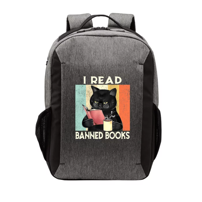 Cat I Read Banned Books Funny Bookworms Reading Book Vector Backpack