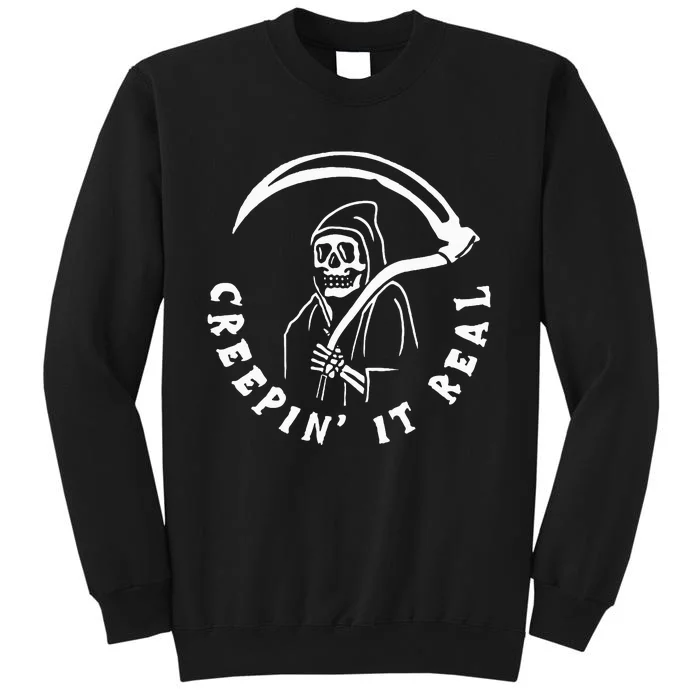 Creepin It Real Grim Reaper Halloween Sweatshirt