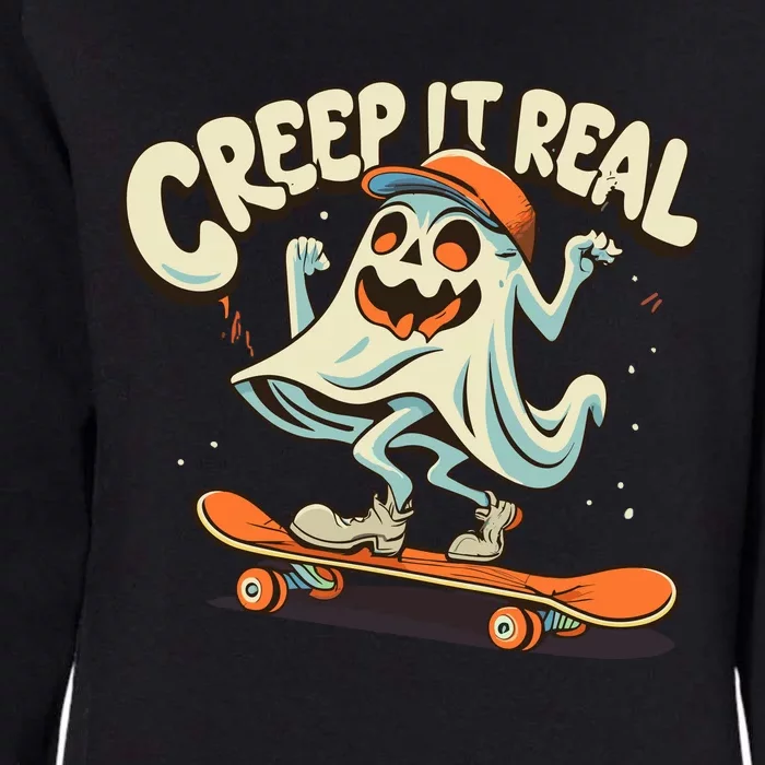 Creep It Real Halloween Womens California Wash Sweatshirt