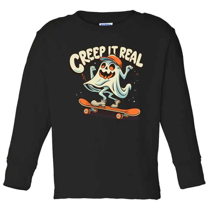 Creep It Real Halloween Toddler Long Sleeve Shirt