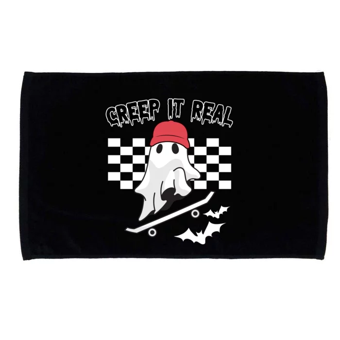 Creek It Real Funny Ghost Halloween Microfiber Hand Towel