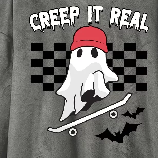 Creek It Real Funny Ghost Halloween Hooded Wearable Blanket