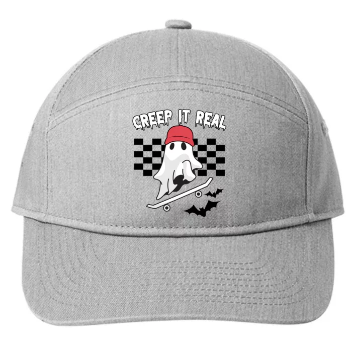 Creek It Real Funny Ghost Halloween 7-Panel Snapback Hat