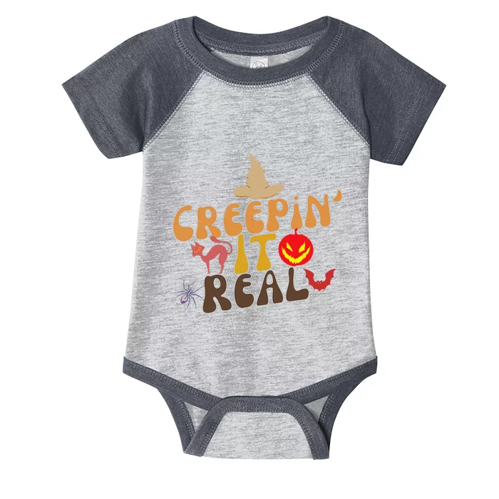 Creepin It Real Spooky Halloween Design Infant Baby Jersey Bodysuit