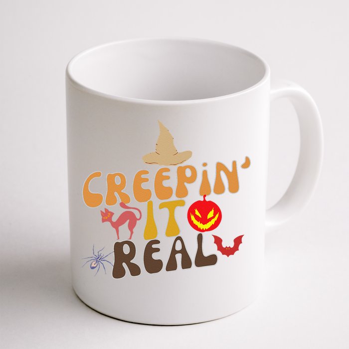 Creepin It Real Spooky Halloween Design Front & Back Coffee Mug