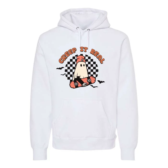 Creep It Real Vintage Ghost Halloween Premium Hoodie