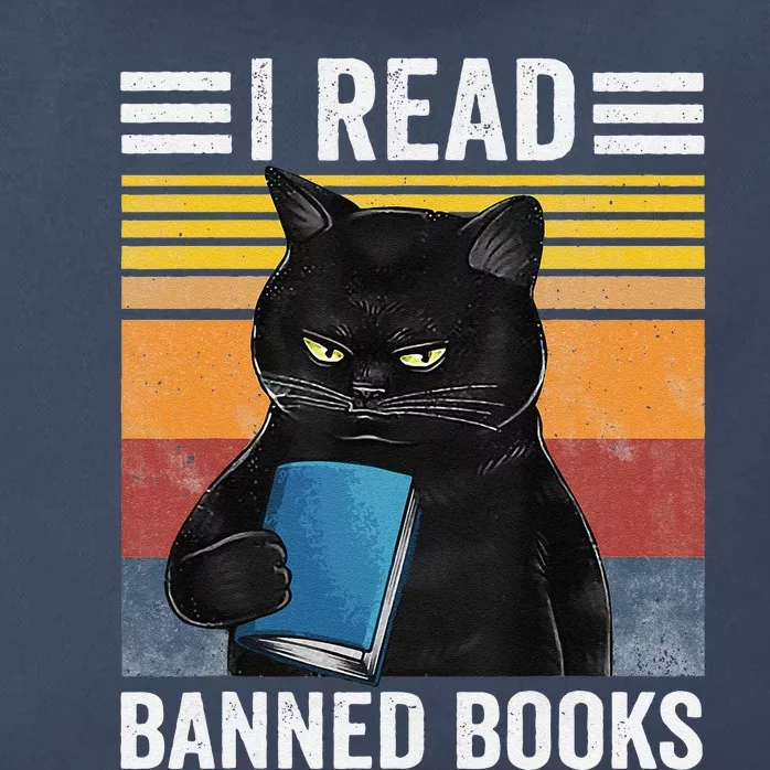 Cat I Read Banned Books Funny Bookworms Reading Book Gift Zip Tote Bag