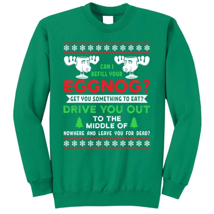 Can I Refill Your Eggnog - Family Christmas Vacation Quote Sweatshirt