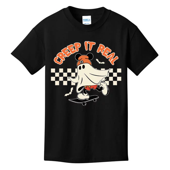 Creep It Real Spooky Ghost Mouse Kids T-Shirt