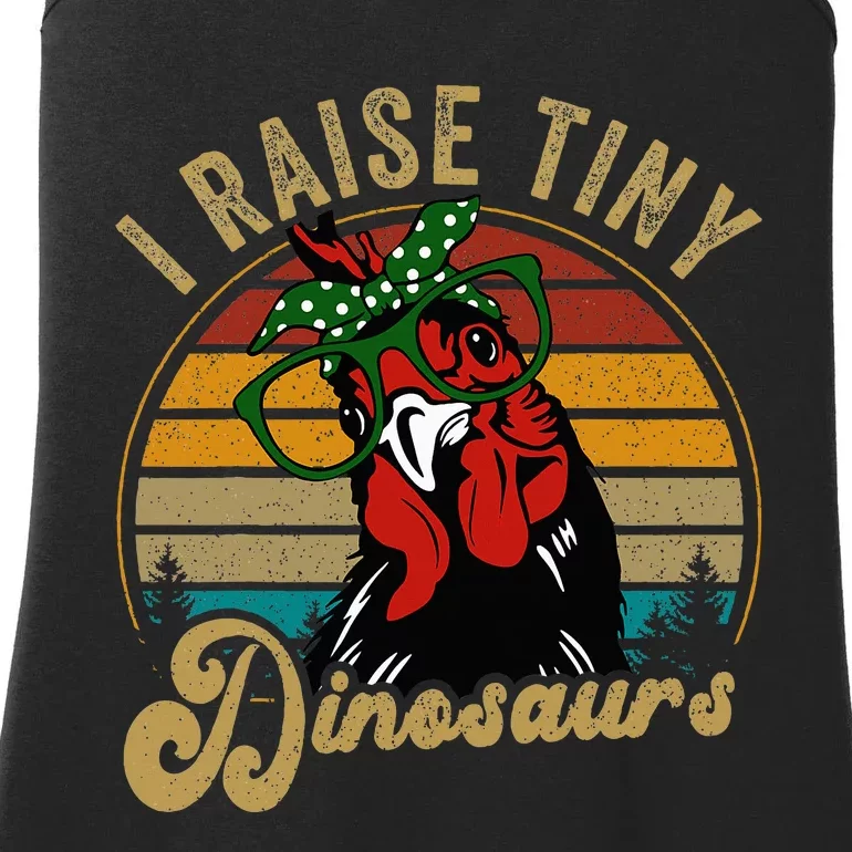 Chicken I Raise Tiny Dinosaurs Mama Hen Farm Mom Ladies Essential Tank