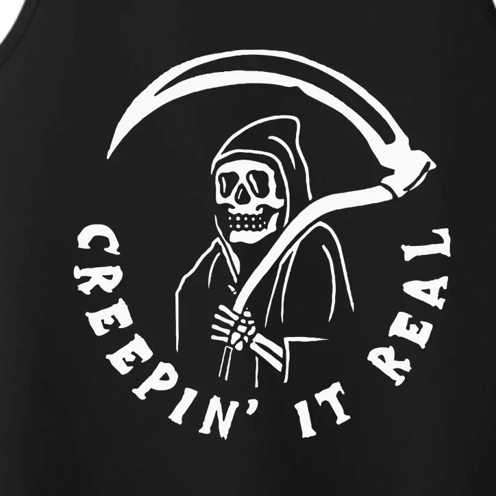 Creepin It Real Grim Reaper Halloween Performance Tank