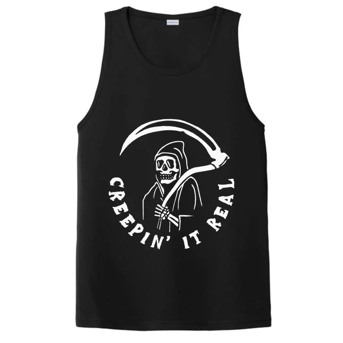 Creepin It Real Grim Reaper Halloween Performance Tank