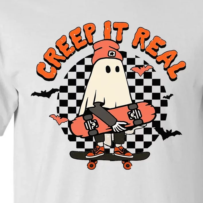 Creep It Real Ghost Halloween Sweating Sucks Skeleton Tall T-Shirt