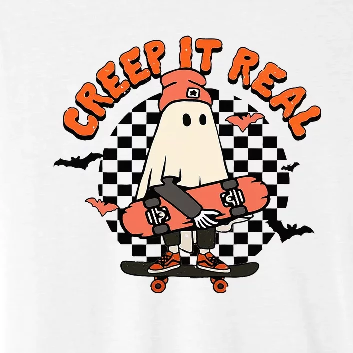 Creep It Real Ghost Halloween Sweating Sucks Skeleton ChromaSoft Performance T-Shirt