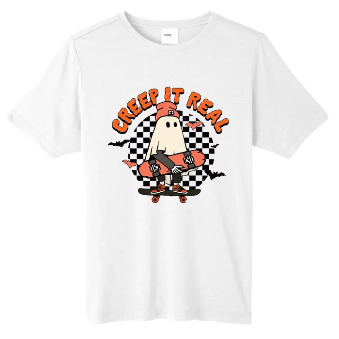 Creep It Real Ghost Halloween Sweating Sucks Skeleton ChromaSoft Performance T-Shirt